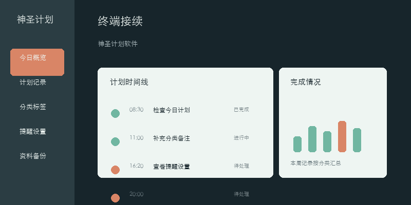 神圣计划软件资料收存界面